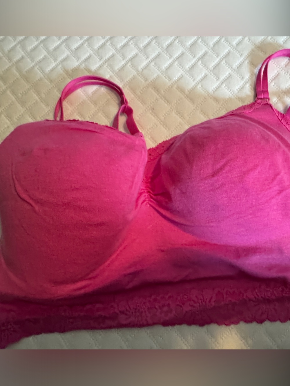 PINK Victoria's Secret Hot Pink Wireless Bralette